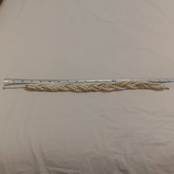 Statement Faux Pearl Gold Tone Twisted Necklace - Picture 5 of 8